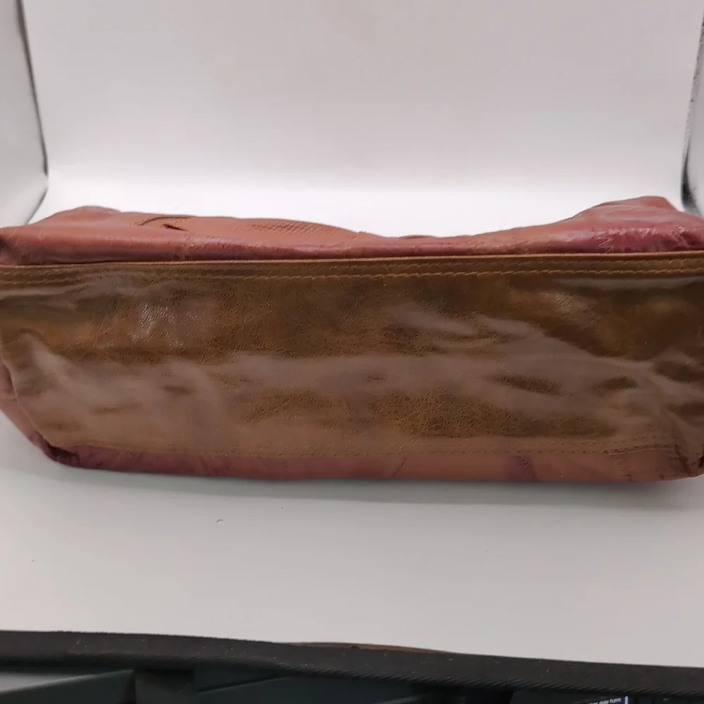 Gorgeous Genuine Leather Appliqued Brown Handbag / Satchel / Bag / Purse - Picture 8 of 9